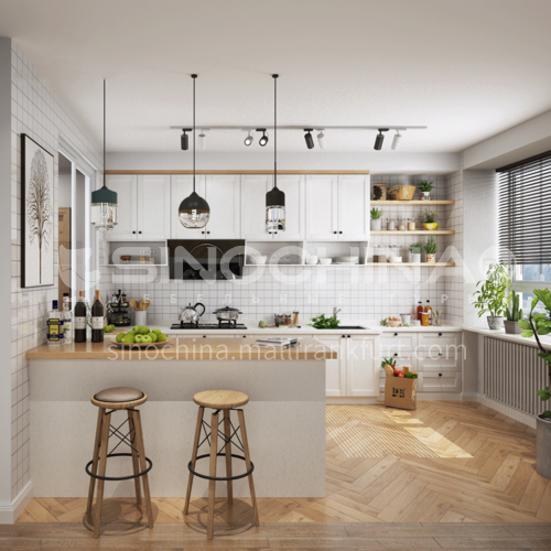 Modern kitchen PVC with HDF open kitchen-GK-101